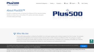About Us - Plus500