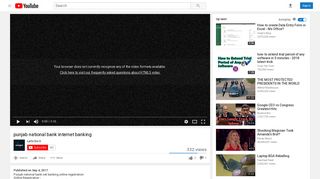 punjab national bank internet banking - YouTube