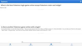 What is the best Pokemon login game online except Pokemon crater ...