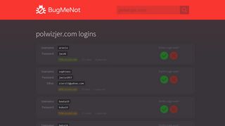 polwizjer.com logins - BugMeNot