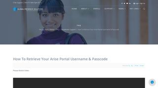 How To Retrieve Your Arise Portal Username & Passcode
