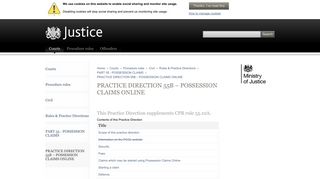 PRACTICE DIRECTION 55B – POSSESSION CLAIMS ... - Justice.gov.uk