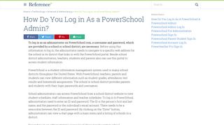 How Do You Log in As a PowerSchool Admin? | Reference.com