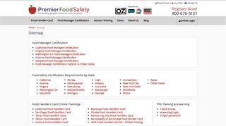 Sitemap - Premier Food Safety