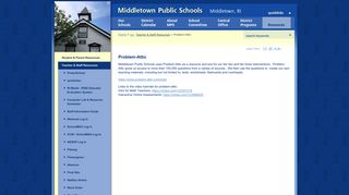 Middletown Public Schools (RI): Problem-Attic - Mpsri.net