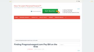 Finding Progressiveagent.com Pay Bill on the Web