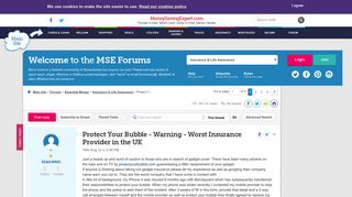 Protect Your Bubble - Warning - Worst Insurance Provider in the UK ...
