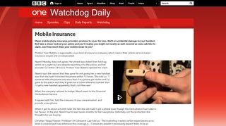 BBC One - Watchdog Daily - Mobile Insurance