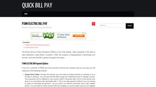 PSNH ELECTRIC BILL PAY - Quick Bill Pay