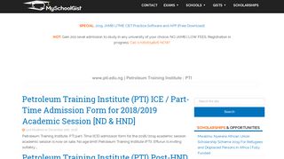 www.pti.edu.ng | Petroleum Training Institute : PTI News - MySchoolGist