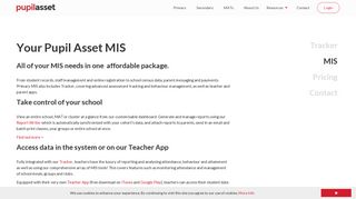 MIS Primary - Pupil Asset - Tracking and MIS systems for Schools