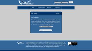 QLS - UserID And Password Help - Quality Loan Service