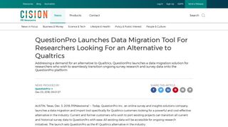 QuestionPro Launches Data Migration Tool For Researchers Looking ...