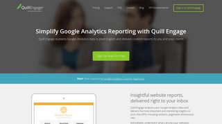 Quill Engage | Google Analytics Reporting | Website Reporting