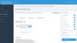 Rackspace Email and Outlook Web Access (OWA) Login Widget ...