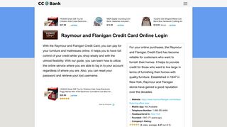 Raymour and Flanigan Credit Card Online Login - CC Bank