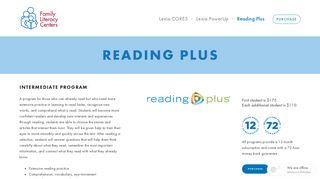 Family Literacy Centers · Reading Plus