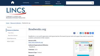Readworks.org | Adult Education and Literacy | U.S. Department of ...