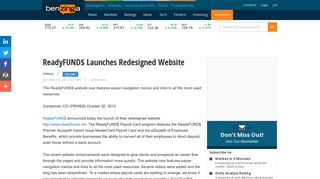 ReadyFUND$ Launches Redesigned Website | Benzinga