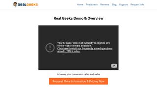 Real Geeks Demo - Real Estate Lead Generation & CRM System