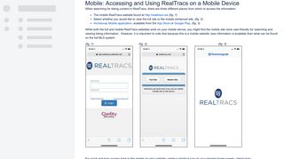 Mobile: Accessing and Using RealTracs on a Mobile Device - Online ...