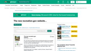 The new recreation.gov website... - Yosemite National Park Forum ...