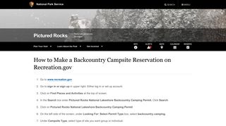 How to Make a Backcountry Campsite Reservation on Recreation.gov ...