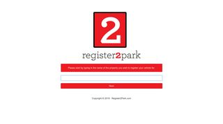 Register Vehicle - Register2Park