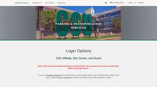The Parking Office - Login Options - Parking Portal