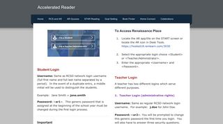 Login Instructions - Accelerated Reader