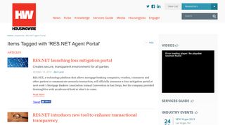 RES.NET Agent Portal - HousingWire