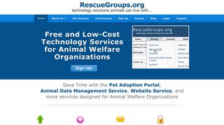 RescueGroups.org: Home | Pet Adoption Portal | Animal Data ...