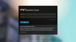 MRI Resident Check - Login