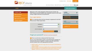 RJO Futures: Secure Login
