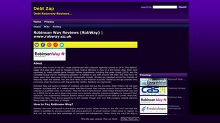 Robinson Way Reviews (RobWay) | www.robway.co.uk - Debt Zap