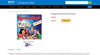 BYU-Idaho University Store - Original Rummikub Game