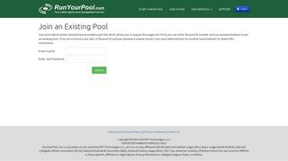 Join an Existing Pool - RunYourPool.com