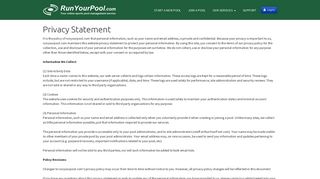 Privacy Statement - RunYourPool.com