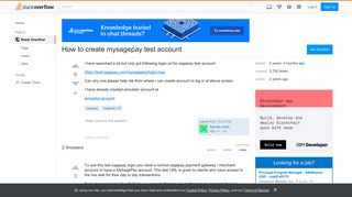 How to create mysagepay test account - Stack Overflow