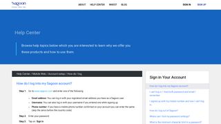 Sagoon Mobile Web | How to log into the Sagoon account?