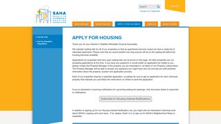 Apply for Housing | SAHA