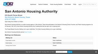San Antonio Housing Authority, TX | Section 8 and Public Housing