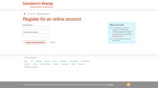 Set up your account - Sainsbury's Energy