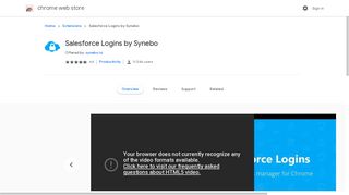 Salesforce Logins by Synebo - Google Chrome