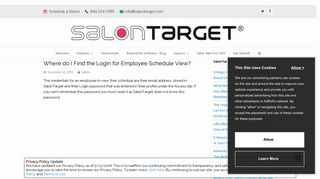 Where do I Find the Login for Employee Schedule View? - SalonTarget