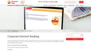 Corporate Internet Banking - Saraswat Co-operative ... - Saraswat Bank
