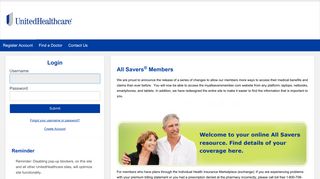 All Savers Member Website