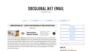 www.SBCGlobal.net – Login to Your SBCGlobal ATT Email Account ...