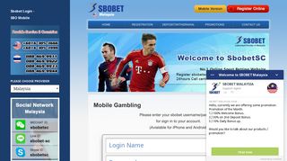 Mobile Gambling | SBOBET Authorised Provider in Malaysia