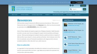 Scottish Catholic Education Service | SCES | Resources